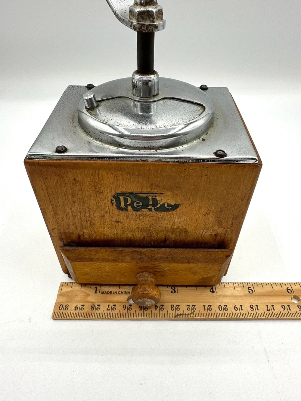 PE DE Peter Dienes Coffee Grinder circa 1930. Vintage